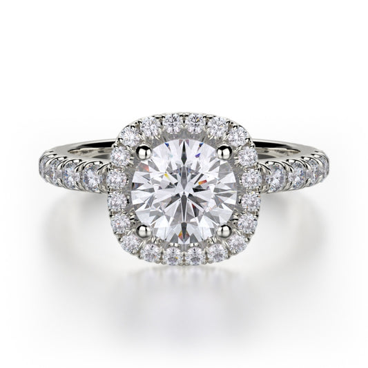 MICHAEL M 18k White Gold Engagement Ring R536-1-18W