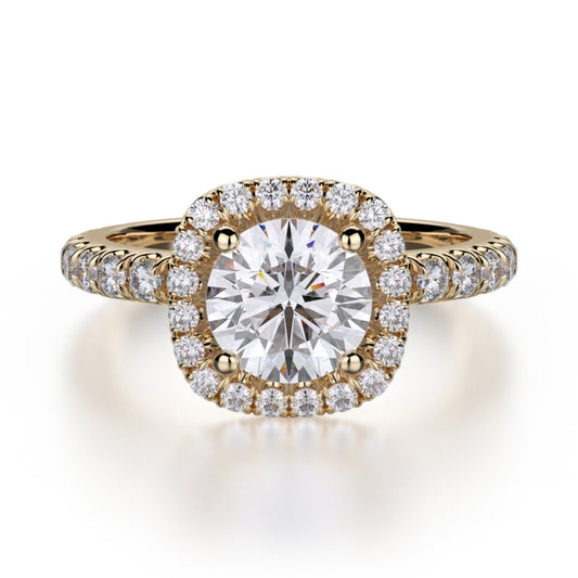 MICHAEL M 18k Yellow Gold Engagement Ring R536-1-18Y