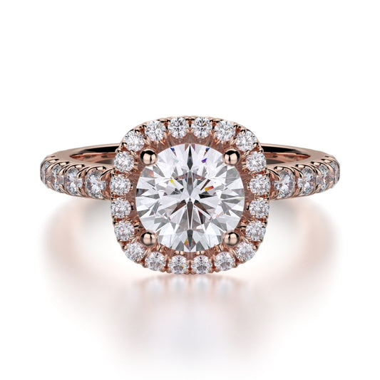 MICHAEL M 18k Rose Gold Engagement Ring R536-1-18R