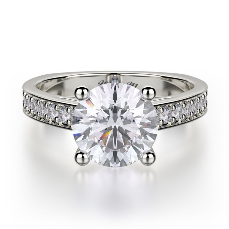 MICHAEL M 18k White Gold Engagement Ring R648-2-18W