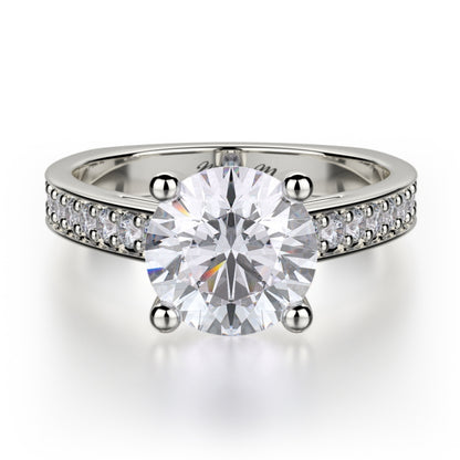 MICHAEL M 18k White Gold Engagement Ring R648-2-18W