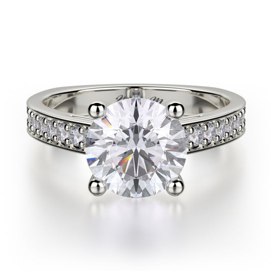 MICHAEL M 18k White Gold Engagement Ring R648-2-18W