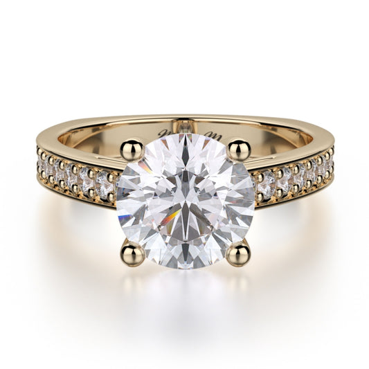 MICHAEL M 18k Yellow Gold Engagement Ring R648-2-18Y