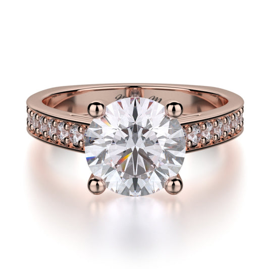MICHAEL M 18k Rose Gold Engagement Ring R648-2-18R