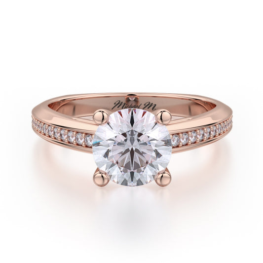 MICHAEL M 18k Rose Gold Engagement Ring R650-1-18R