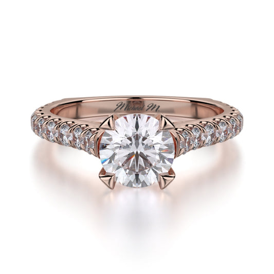 MICHAEL M 18k Rose Gold Engagement Ring R655S-1-18R