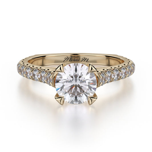 MICHAEL M 18k Yellow Gold Engagement Ring R655S-1-18Y