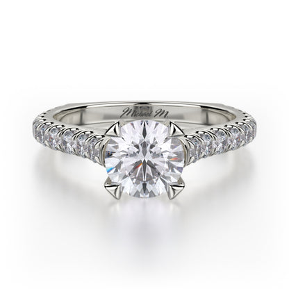 MICHAEL M 18k White Gold Engagement Ring R655S-1-18W