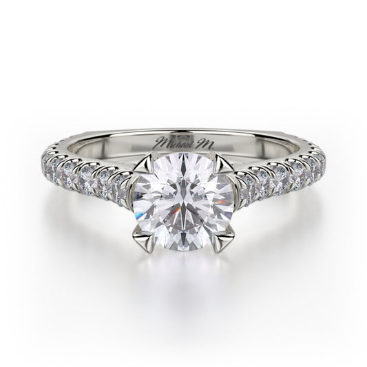 MICHAEL M 18k White Gold Engagement Ring R655S-1-18W