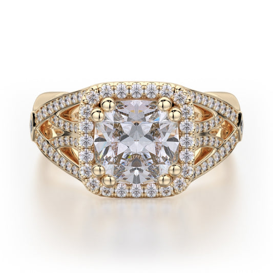 MICHAEL M 18k Yellow Gold Engagement Ring R657-2-18Y