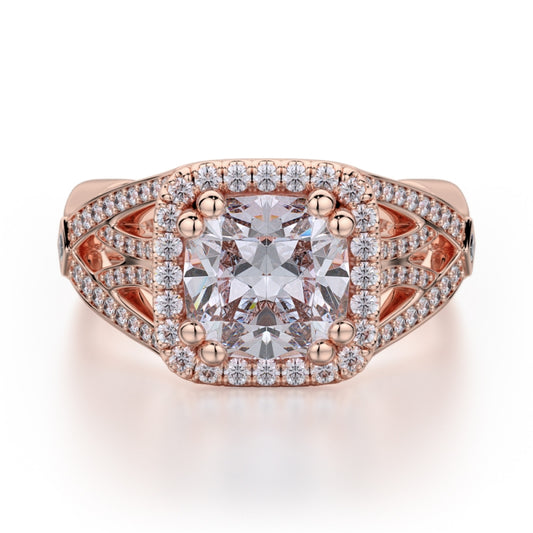 MICHAEL M 18k Rose Gold Engagement Ring R657-2-18R