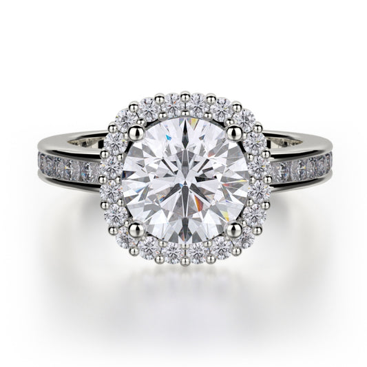 MICHAEL M 18k White Gold Engagement Ring R673-1-5-18W