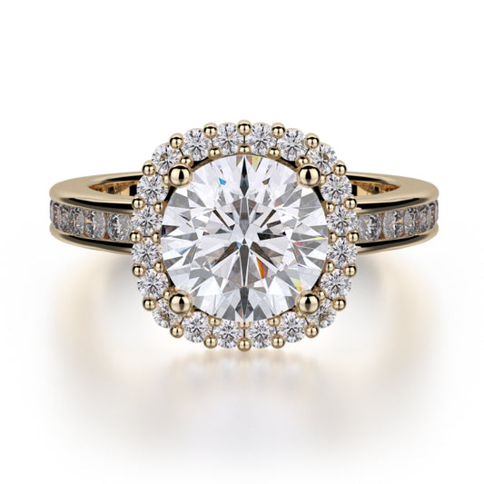 MICHAEL M 18k Yellow Gold Engagement Ring R673-1-5-18Y