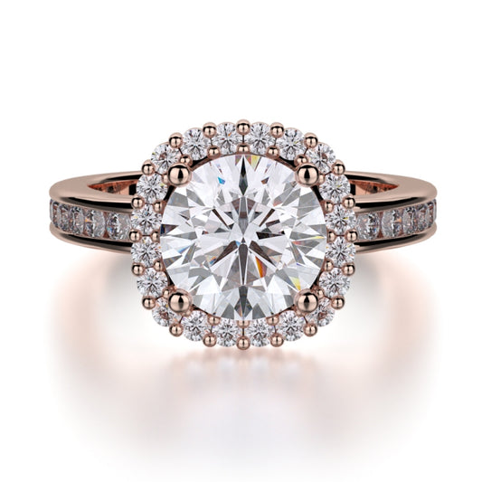 MICHAEL M 18k Rose Gold Engagement Ring R673-1-5-18R