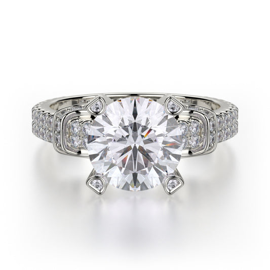 MICHAEL M Platinum Engagement Ring R674-2-PT