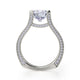 MICHAEL M 18k White Gold Engagement Ring R675-2-18W