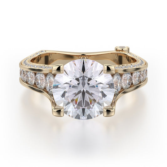 MICHAEL M 18k Yellow Gold Engagement Ring R675-2-18Y
