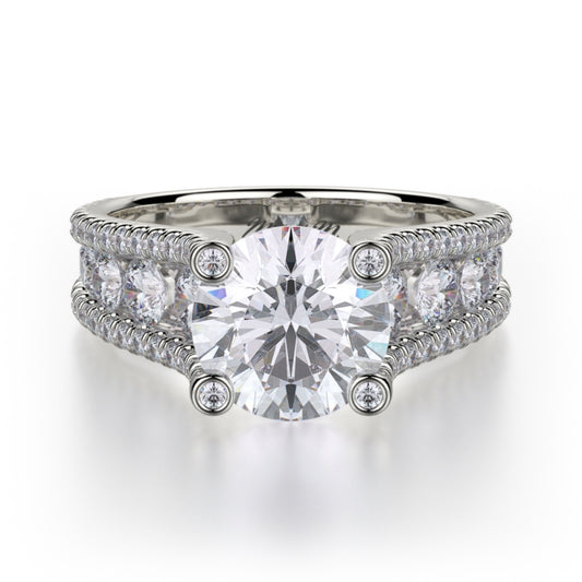 MICHAEL M 18k White Gold Engagement Ring R679-2-18W