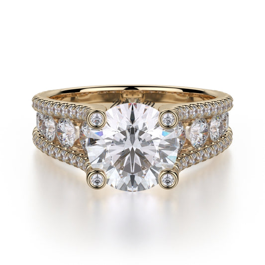 MICHAEL M 18k Yellow Gold Engagement Ring R679-2-18Y