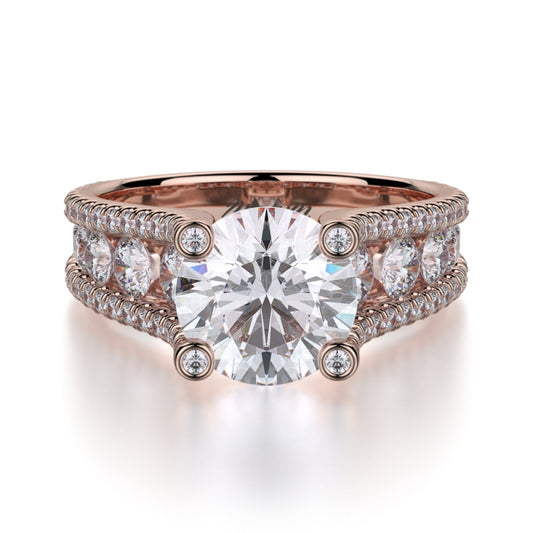 MICHAEL M 18k Rose Gold Engagement Ring R679-2-18R