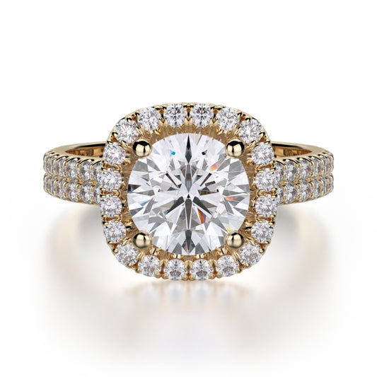 MICHAEL M 18k Yellow Gold Engagement Ring R683-1-5-18Y