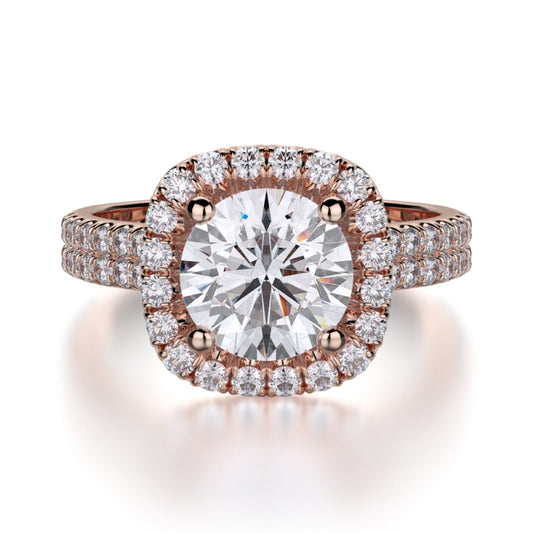 MICHAEL M 18k Rose Gold Engagement Ring R683-1-5-18R