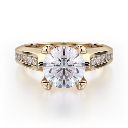 MICHAEL M 18k Yellow Gold Engagement Ring R684-1-5-18Y