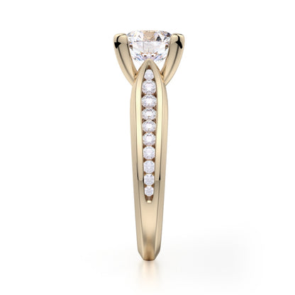 MICHAEL M 18k Yellow Gold Engagement Ring R684-1-5-18Y