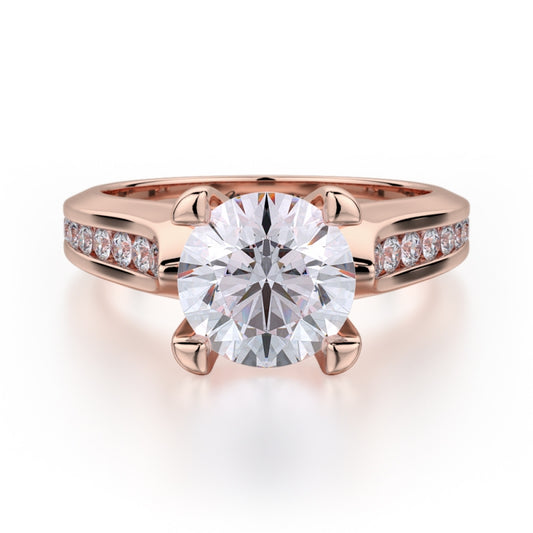 MICHAEL M 18k Rose Gold Engagement Ring R684-1-5-18R