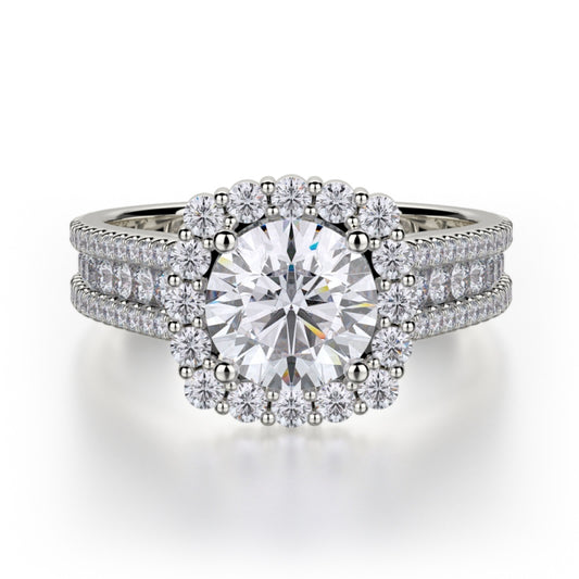 MICHAEL M 18k White Gold Engagement Ring R685-1-18W