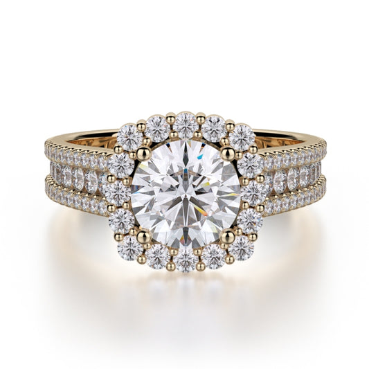 MICHAEL M 18k Yellow Gold Engagement Ring R685-1-18Y