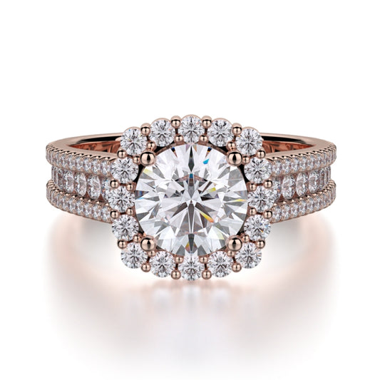MICHAEL M 18k Rose Gold Engagement Ring R685-1-18R
