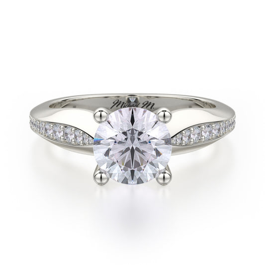 MICHAEL M 18k White Gold Engagement Ring R686-1-18W