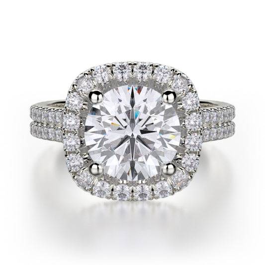 MICHAEL M 18k White Gold Engagement Ring R688-1-5-18W