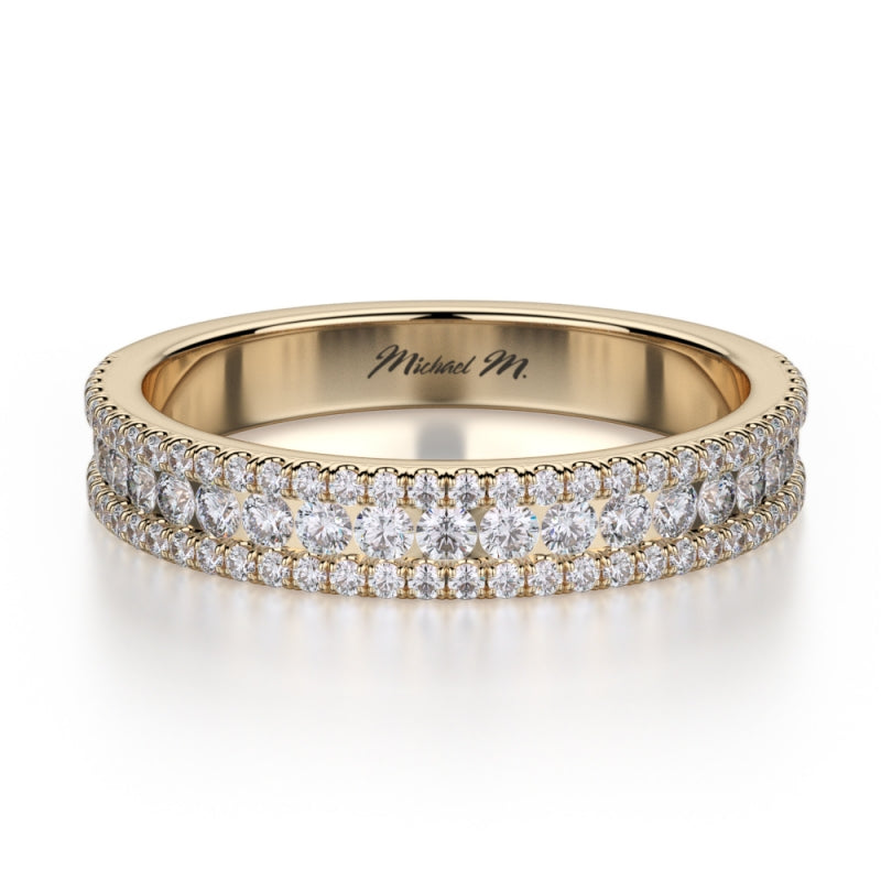 MICHAEL M 18k Yellow Gold Wedding Band R396BS-18Y