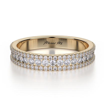 MICHAEL M 18k Yellow Gold Wedding Band R396BS-18Y