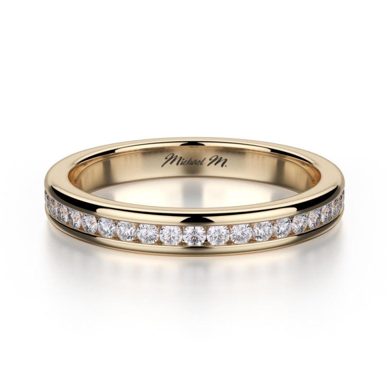 MICHAEL M 18k Yellow Gold Wedding Band R461SB-18Y