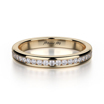 MICHAEL M 18k Yellow Gold Wedding Band R461SB-18Y