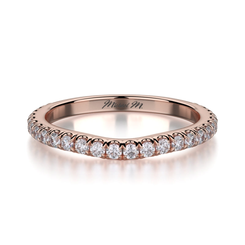 MICHAEL M 18k Rose Gold Wedding Band R490B-18R