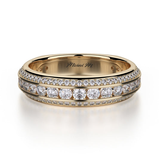 MICHAEL M 18k Yellow Gold Wedding Band R656B-18Y