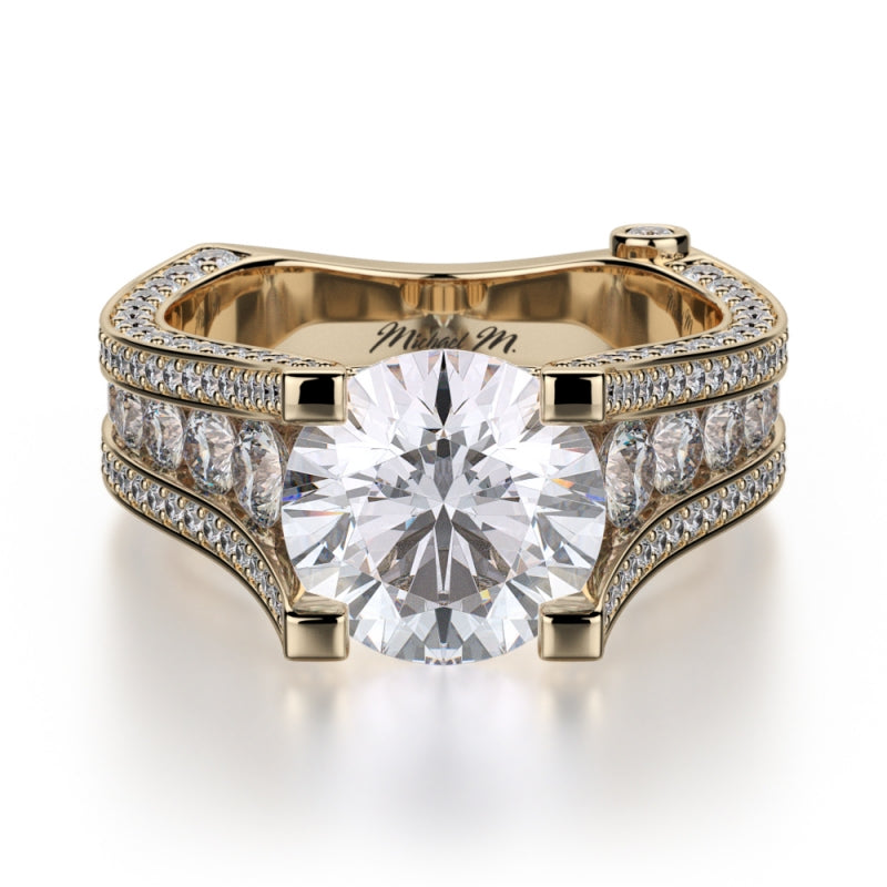 MICHAEL M 18k Yellow Gold Engagement Ring R302-2-18Y