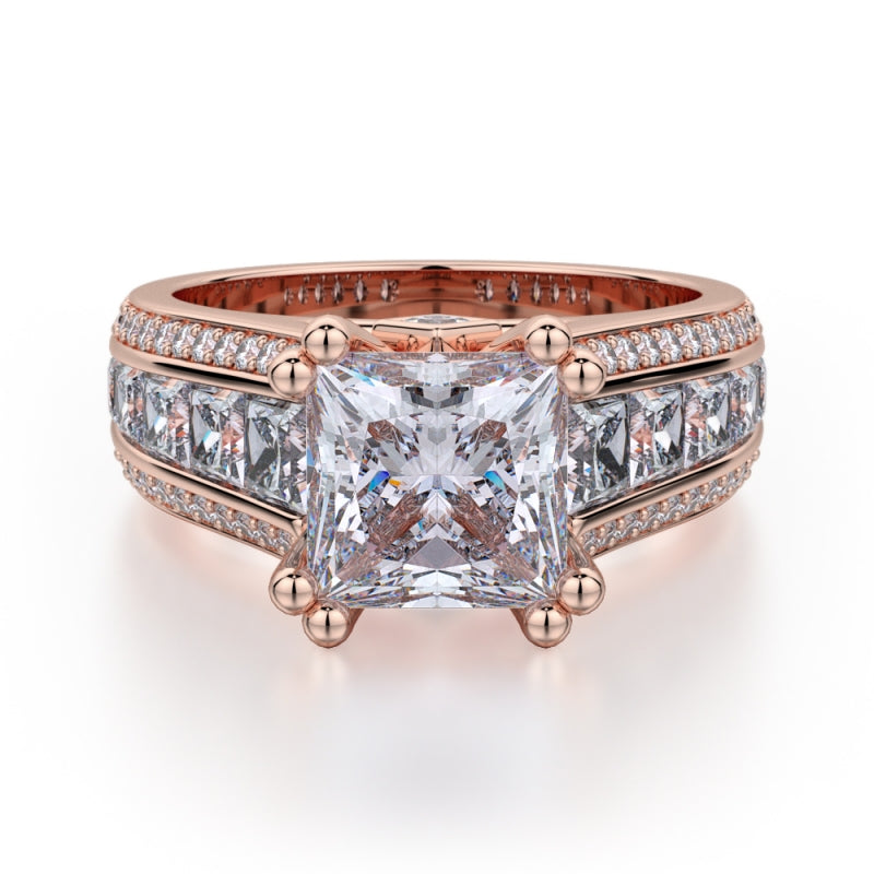 MICHAEL M 18k Rose Gold Engagement Ring R401-2-18R