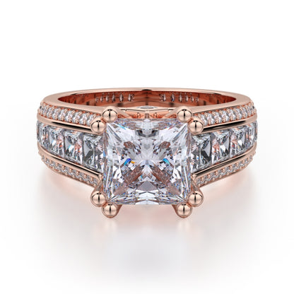 MICHAEL M 18k Rose Gold Engagement Ring R401-2-18R