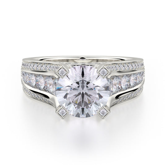 MICHAEL M 18k White Gold Engagement Ring R416-2-18W