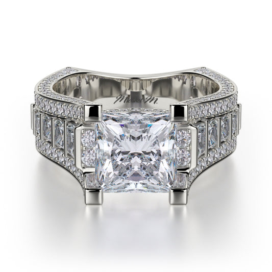 MICHAEL M 18k White Gold Engagement Ring R424-2-18W