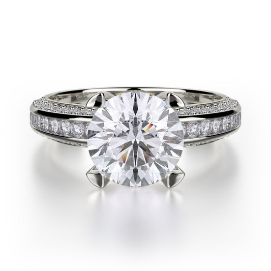 MICHAEL M 18k White Gold Engagement Ring R457-2-18W