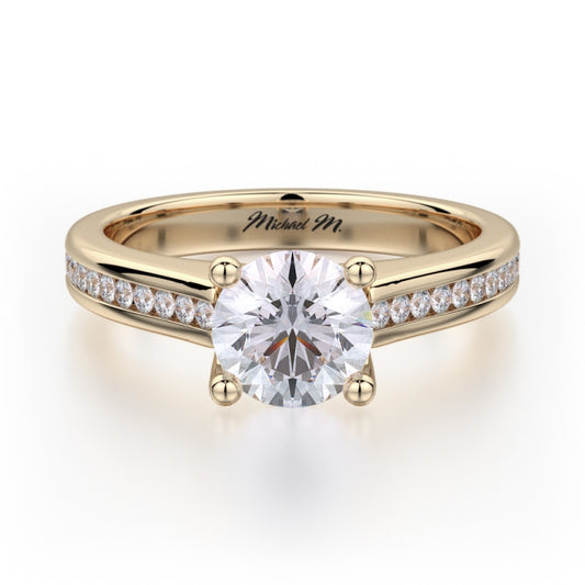 MICHAEL M 18k Yellow Gold Engagement Ring R461S-1-18Y