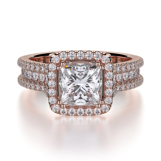 MICHAEL M 18k Rose Gold Engagement Ring R466-2-18R