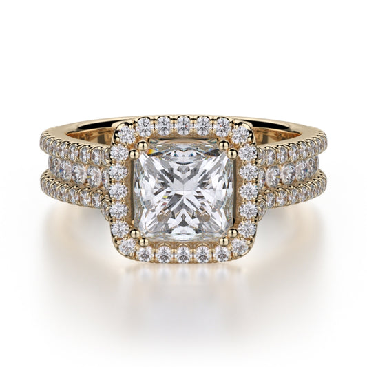 MICHAEL M 18k Yellow Gold Engagement Ring R466-2-18Y