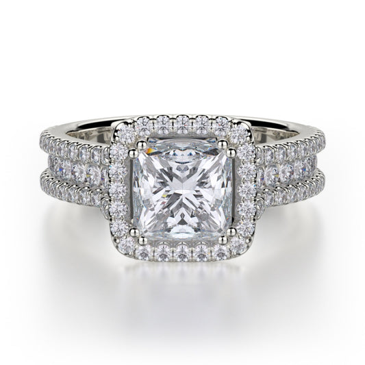 MICHAEL M 18k White Gold Engagement Ring R466-2-18W